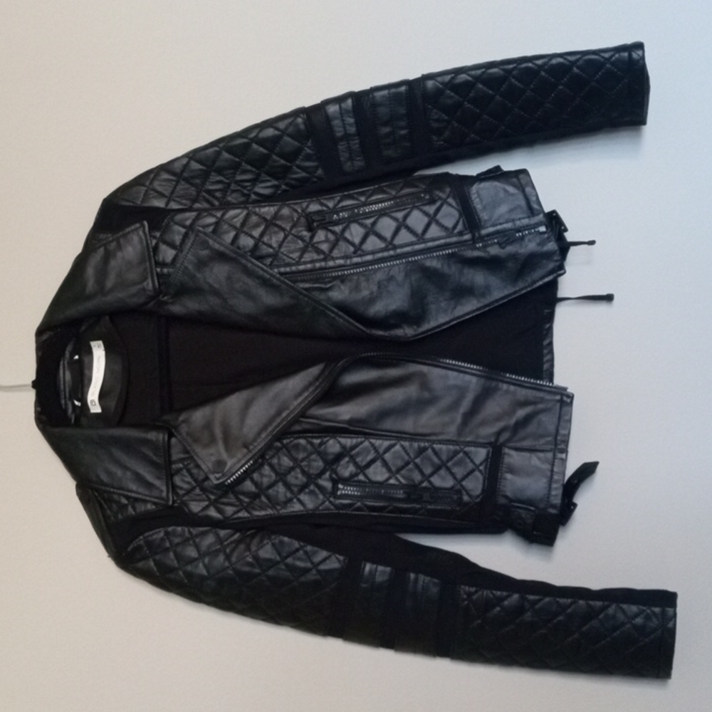 Blanc noir leather jacket